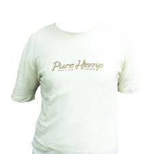 Pure Hemp T-shirt with Logo Design - Tan Color