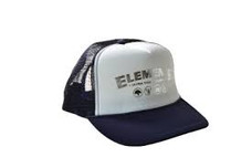Elements White/Blue Color Adjustable Trucker Hat
