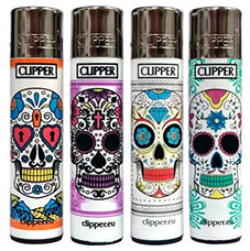 Clipper Lighter - Mexican Skulls Design