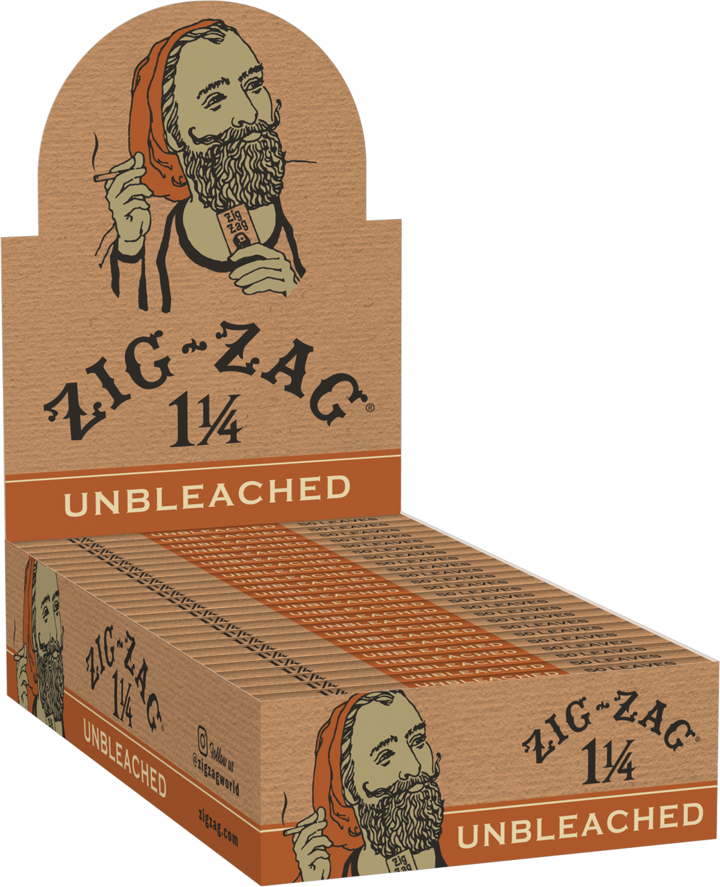 1 1/4 Size Unbleached Zig Zag Papers