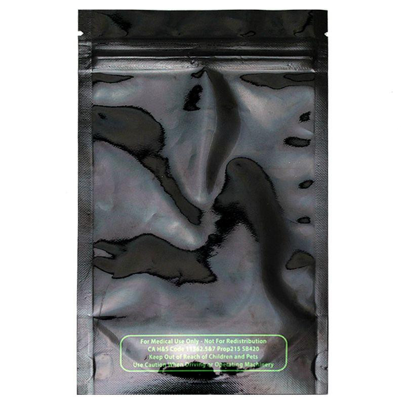1 4 Ounce Mylar Bags Black Color
