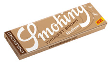 Smoking Thinnest Brown Unbleached 1 1/4 Size Rolling Papers