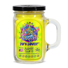 NEW LOOK -70's Lovin' - Large Jar (12oz) - Odor Eliminating Collection  - By Beamer Candle Co