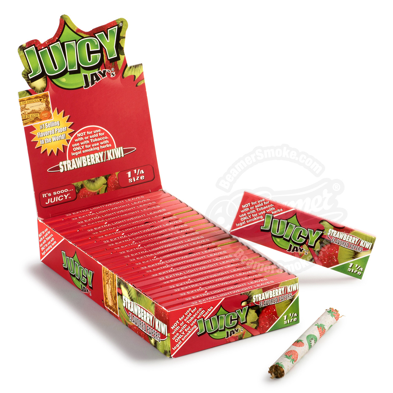 1 1/4 Size Strawberry Kiwi Flavor Juicy Jay's Rolling Papers