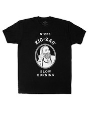 Zig Zag Black Color T-Shirt - White Logo Design