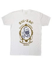 Zig Zag White Color T-Shirt - Full Color Logo Design