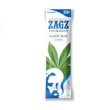 Zagz Natural Hemp Wraps, Blazin' Blue Flavor - 2-Count Packs