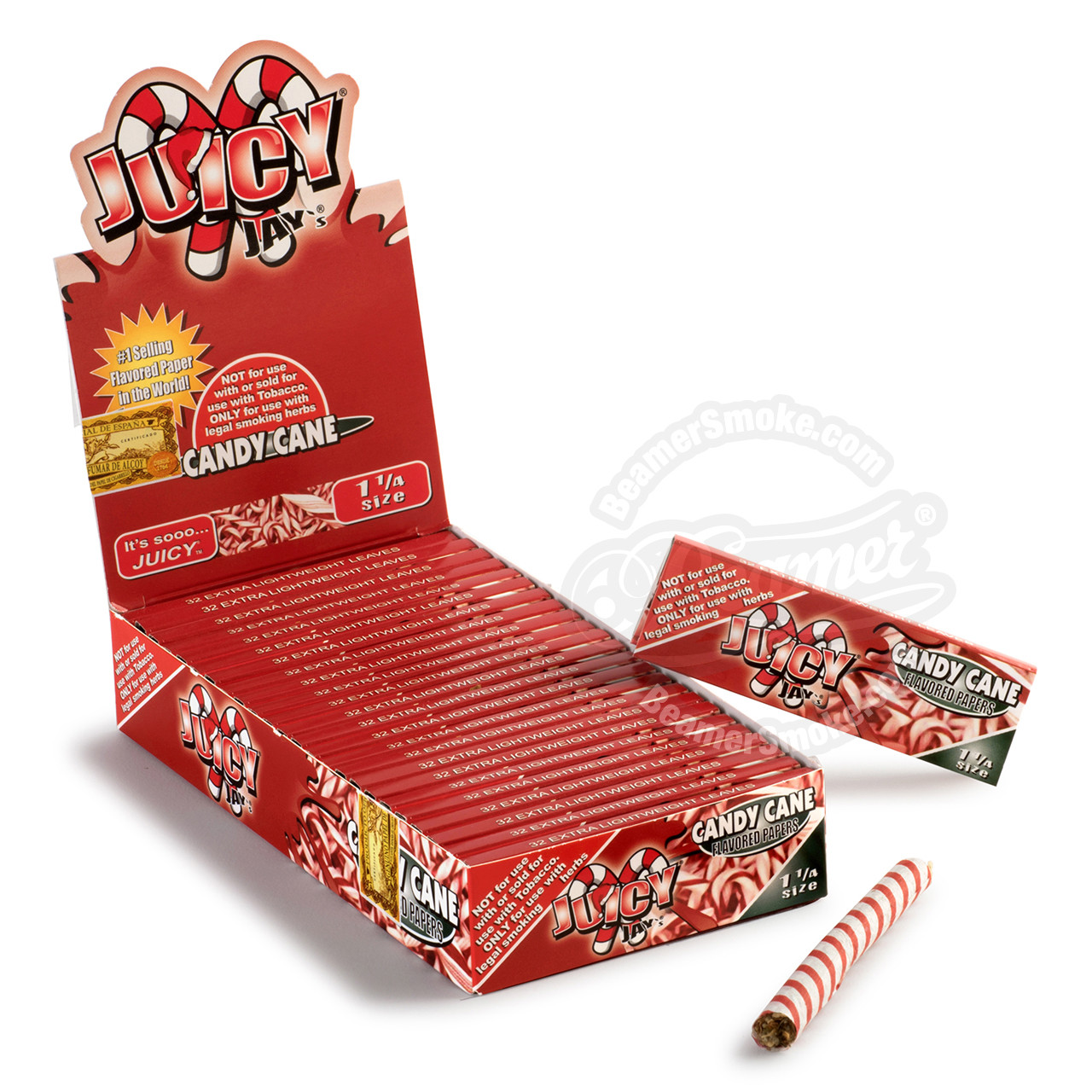 Buy Juicy Jay's Candy Cane 1 1/4 Flavored Rolling Papers Here! Beamer