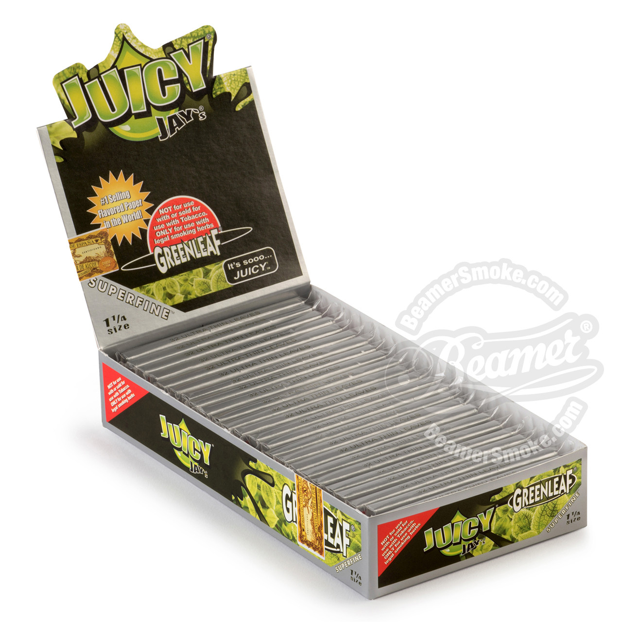 Buy Juicy Jay's Superfine Green Leaf 1 1/4 Flavored Rolling Papers