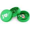 Beamer - Aircraft Grade Aluminum Grinder W/ Guitar Pick - 3-Piece - 63mm - Extended Collection Chamber - I Heart Joint Design - Green Color