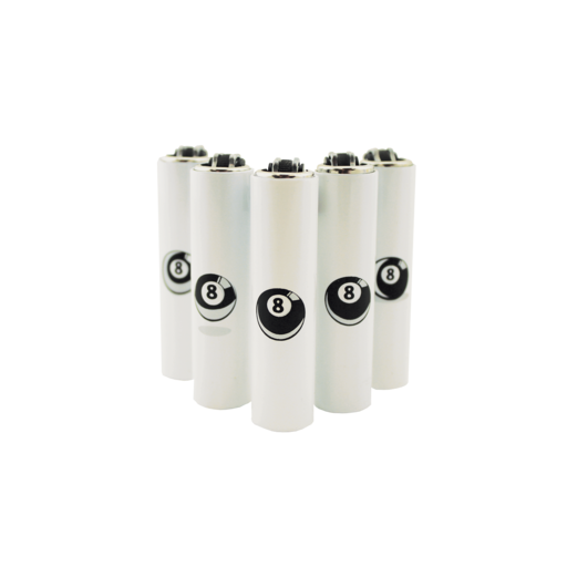 Utroskab hvordan man bruger Viva Clipper Micro Size Metal Cover Lighters - 8 Ball Design - Beamer Smoke