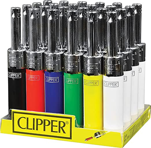 vulkansk definitive mudder Clipper Minitube Solid Color Lighters - Mixed Colors - Beamer Smoke