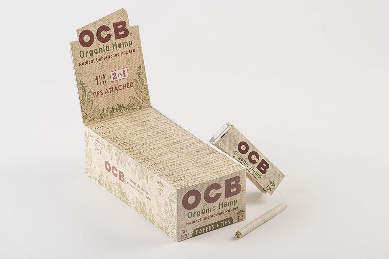  OCB Organic Cigarette Rolling Papers ~ 1 1/4~4 Pack ~ Includes  American Rolling Club Tube : Health & Household