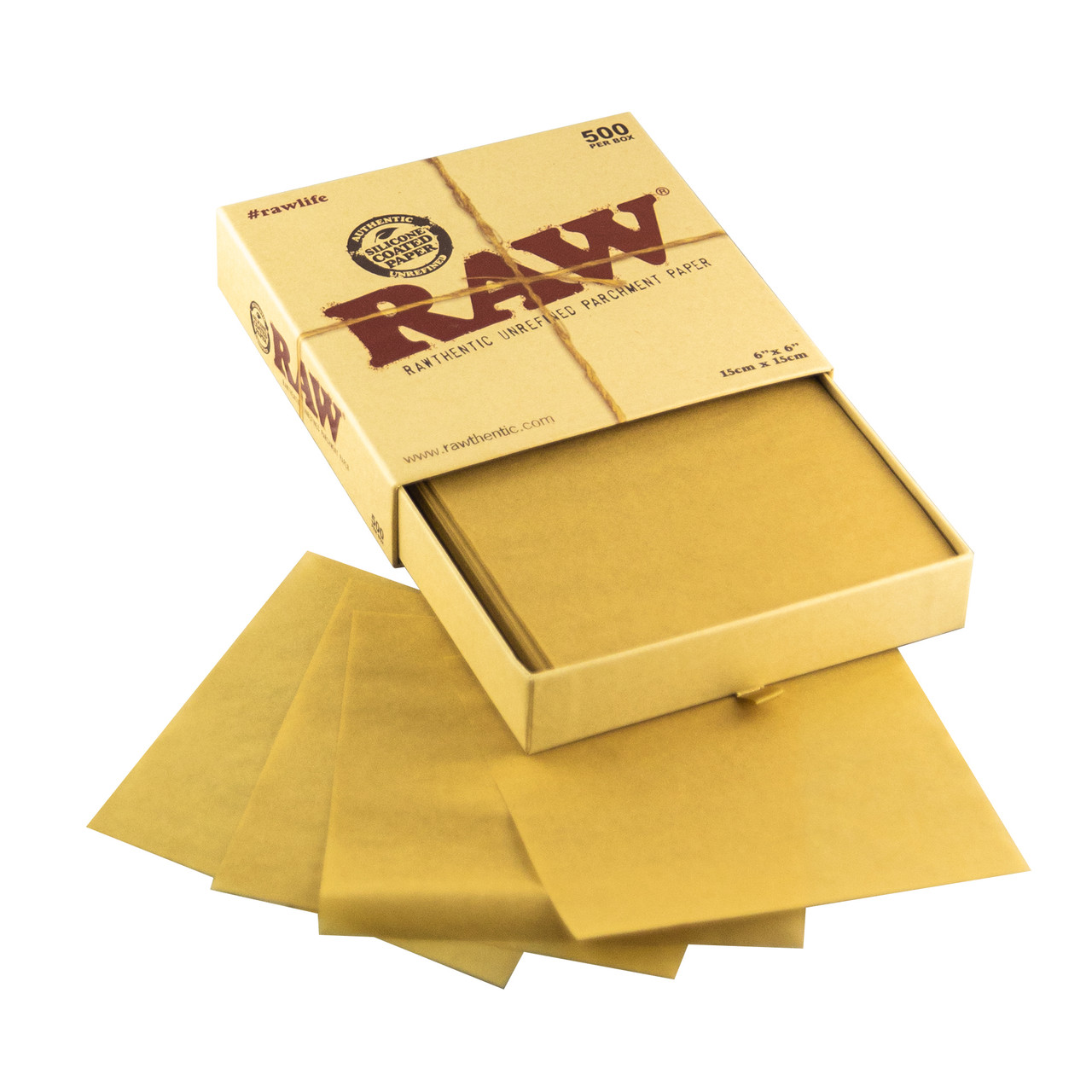 Raw Precut 6x6 500 Count Parchment Paper - Beamer Smoke