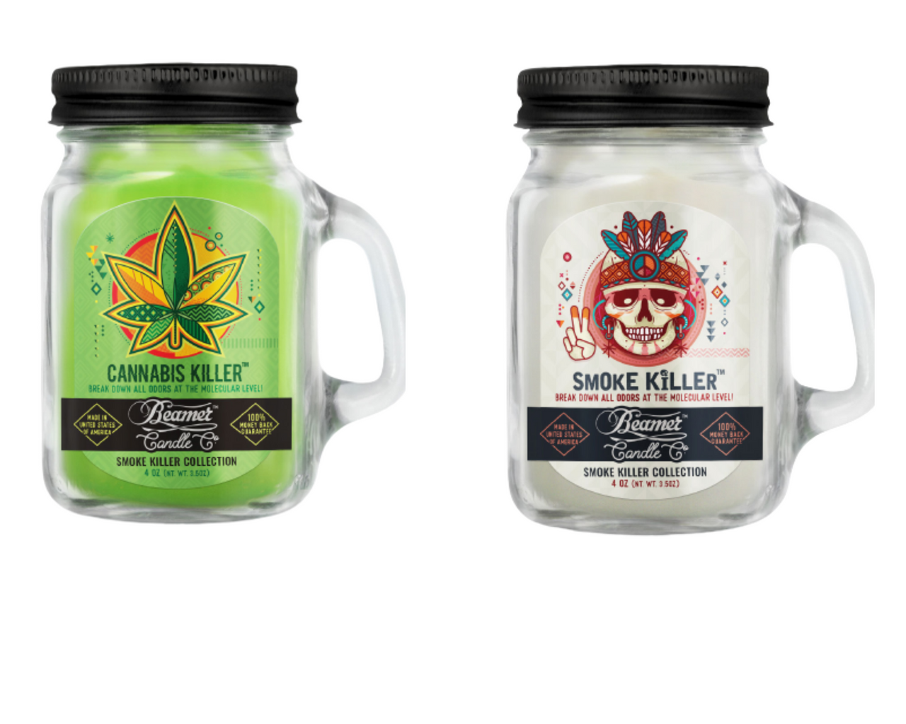 K.O. Smoke 4oz Mini Candle Bundle Beamer Smoke