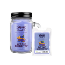 Angelina’s Blueberry Pie 12oz Aromatic Home Series Candle & Wax Drop Bundle