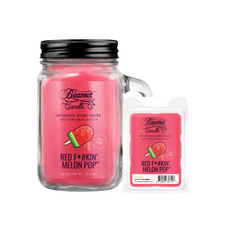 Red F*#kin’ Melon Pop 12oz Aromatic Home Series Candle & Wax Drop Bundle