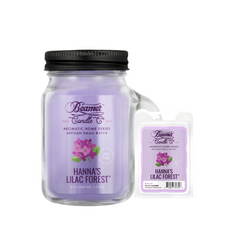 Hanna’s Lilac Forest 4oz Mini Aromatic Home Series Candle & Wax Drop Bundle