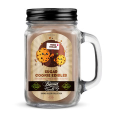 Beamer Candle Co. - Candle - Smoke Killer Collection - Large Glass Mason Jar - W/ Handle & Metal Lid - Sugar Cookie Edibles