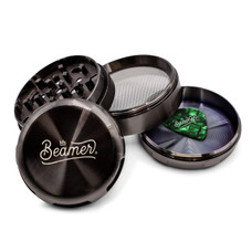 Beamer - Aircraft Grade Heavy Luminate Zinc Grinder W/ Guitar Pick - 4-Piece - 63mm - Beamer Crown Design 