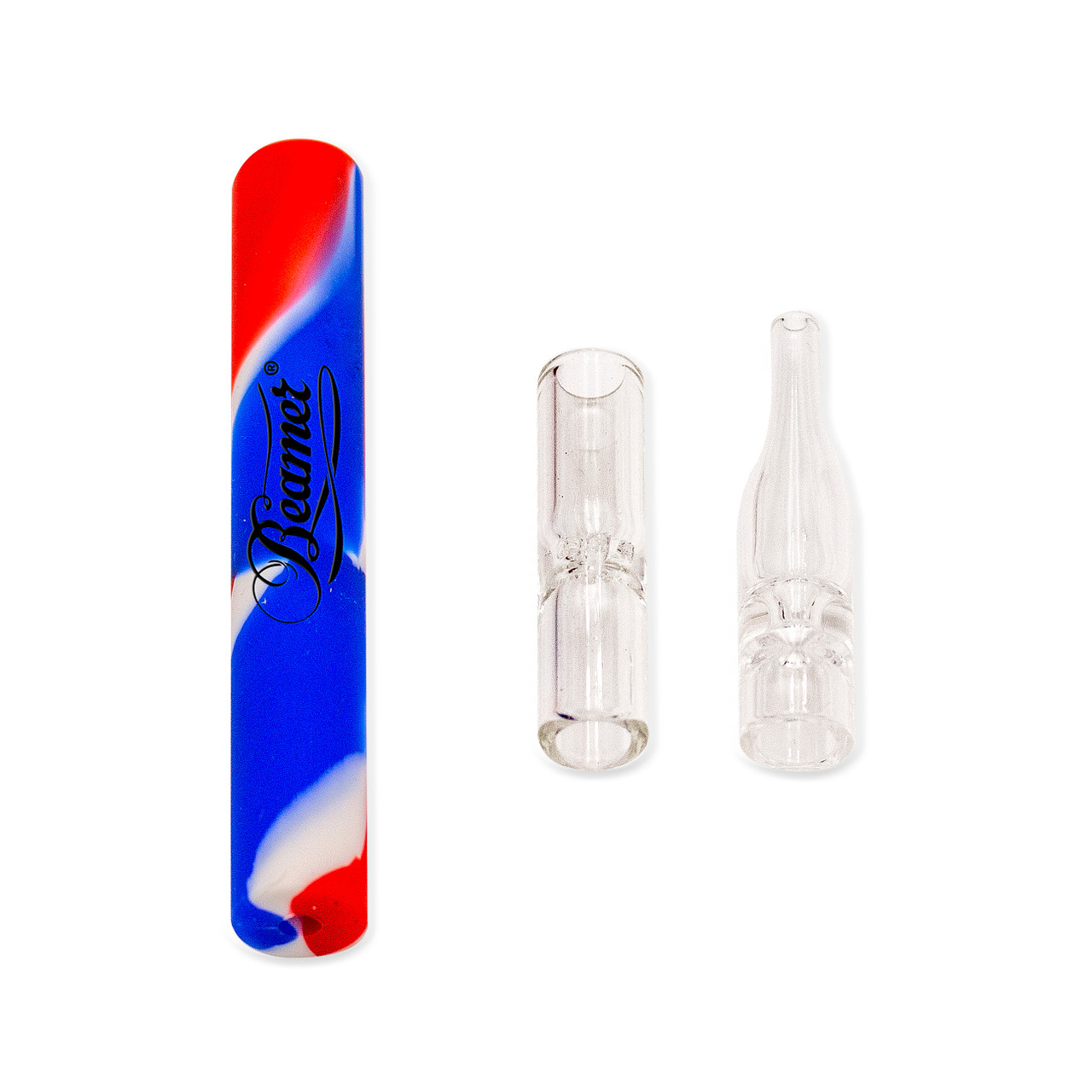 Silicone Wrapped Dab Straw with Glass Tip