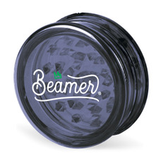 Beamer Virgin Acrylic Grinder - W/Storage Compartment - 3 Piece - 90mm - Crown Logo Design 