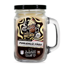 Beamer Candle Co. - Candle - Funkadelic Finds Collection - Large Glass Mason Jar - W/ Handle & Metal Lid - F*#k3d Up Root Beer