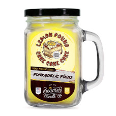 Beamer Candle Co. - Candle - Funkadelic Finds Collection - Large Glass Mason Jar - W/ Handle & Metal Lid - Lemon Pound Cake Cake Cake