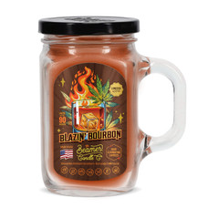 Blazin' Bourbon - SEASONAL SCENT - Large Mason Jar (12oz) Candle by Beamer Candle Co.
