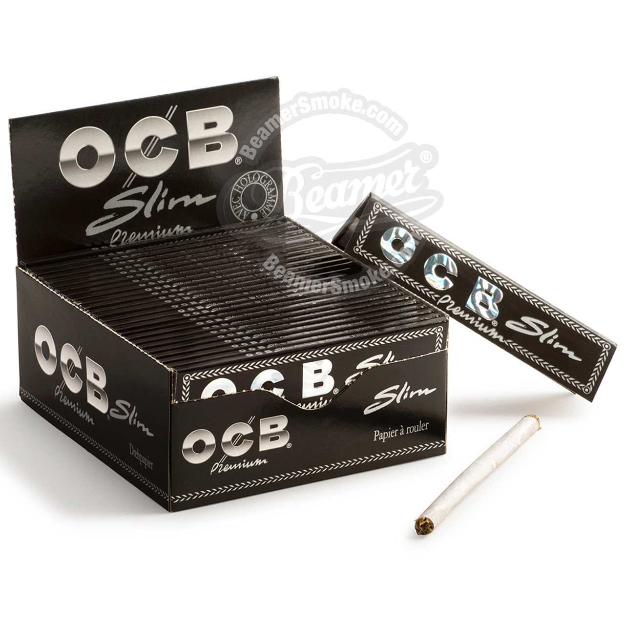 50 15,25 OCB Premium Schwarz Kingsize Slim Smoking Zigarettenpapier 5,10 