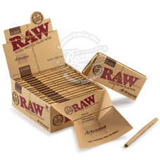 Raw Natural Artesano King Size Rolling Papers with Rolling Tips and Tray