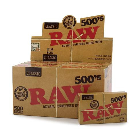 AUTHENTIC RAW ROLLING PAPER ORGANIC 1 1/2 32 Leaves Per Pack 5 PACKS 