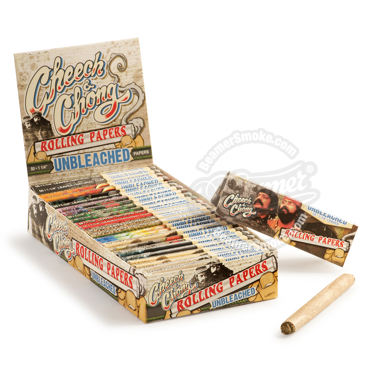 Cheech /& And Chong Unbleached 1 1//4 Rolling Papers 6 packs