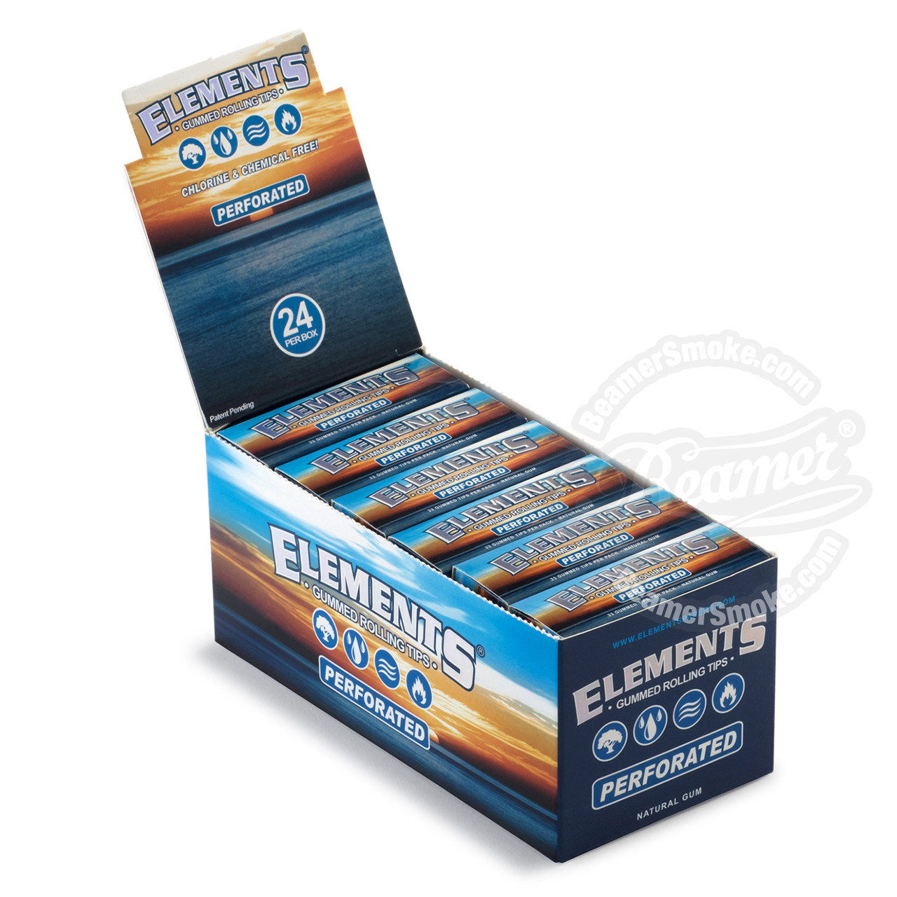 Elements Gummed Rolling Tips Beamer Smoke