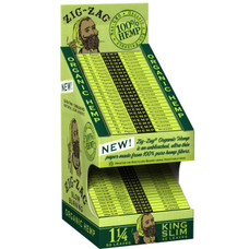 Zig Zag Rolling Papers Display Stand with Organic Hemp Rolling Papers Included - 1 ¼ Size and King Size Slim