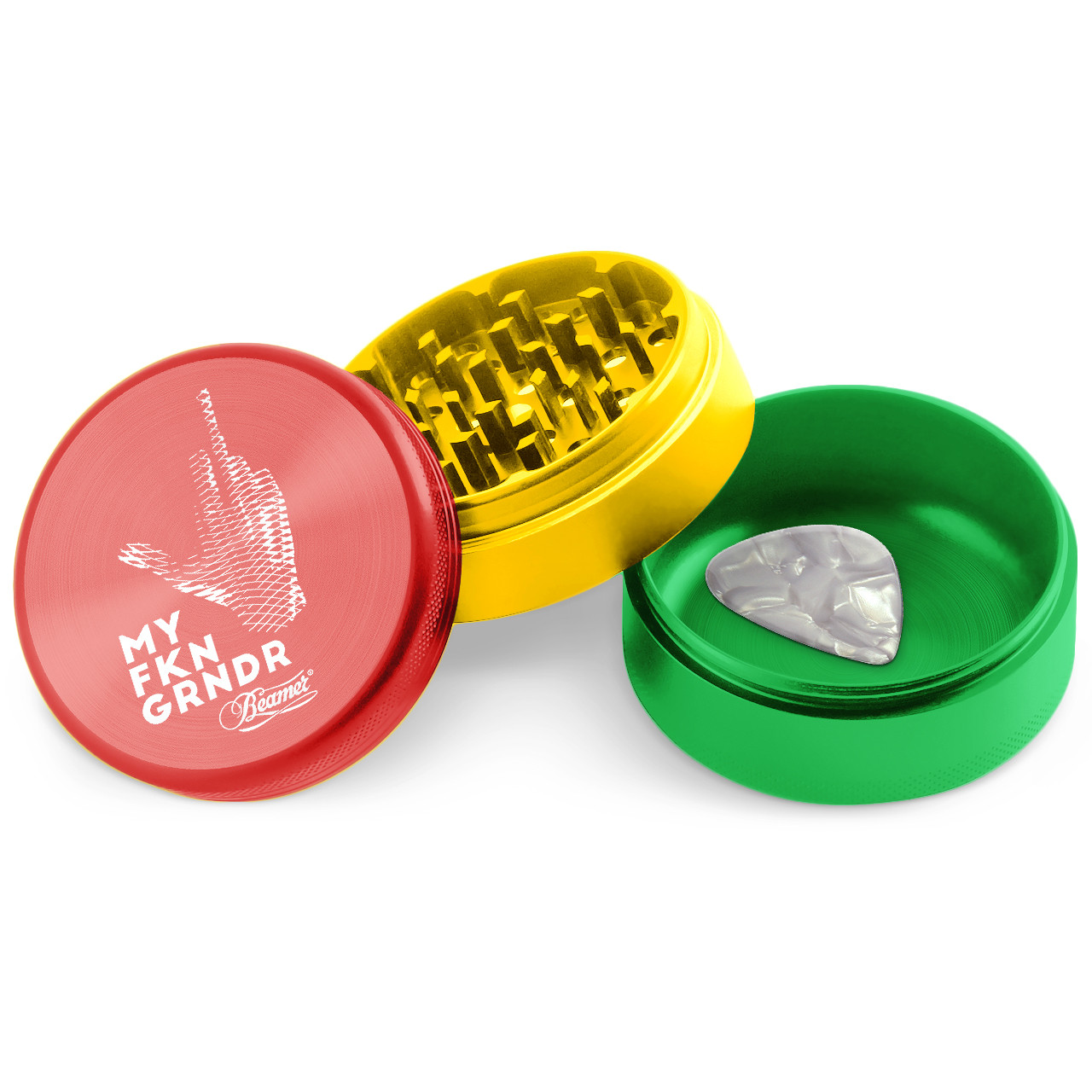Beamer 3-Piece 63mm Aircraft Grade Aluminum Grinder W