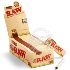Raw Organic Single Wide Size Rolling Papers - Single Feed