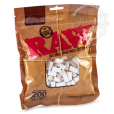 Raw Regular Cotton Filter Tips - 200-Count Pack