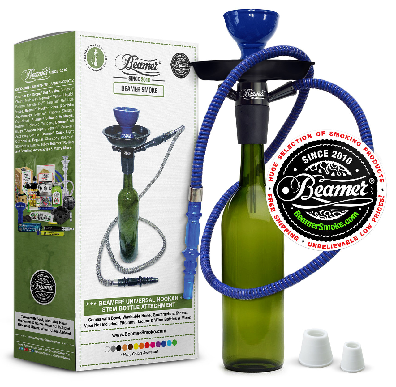 Beamer Universal Hookah Stem Bottle Attachment with Bowl Beamer Smoke