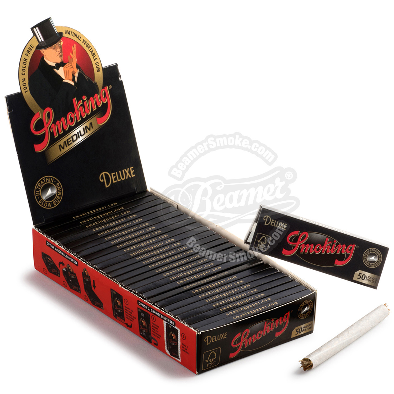 Details about   Smoking Deluxe Rolling Papers 2 x Full Box 100 Booklets Regular Size 6000 Sheets 