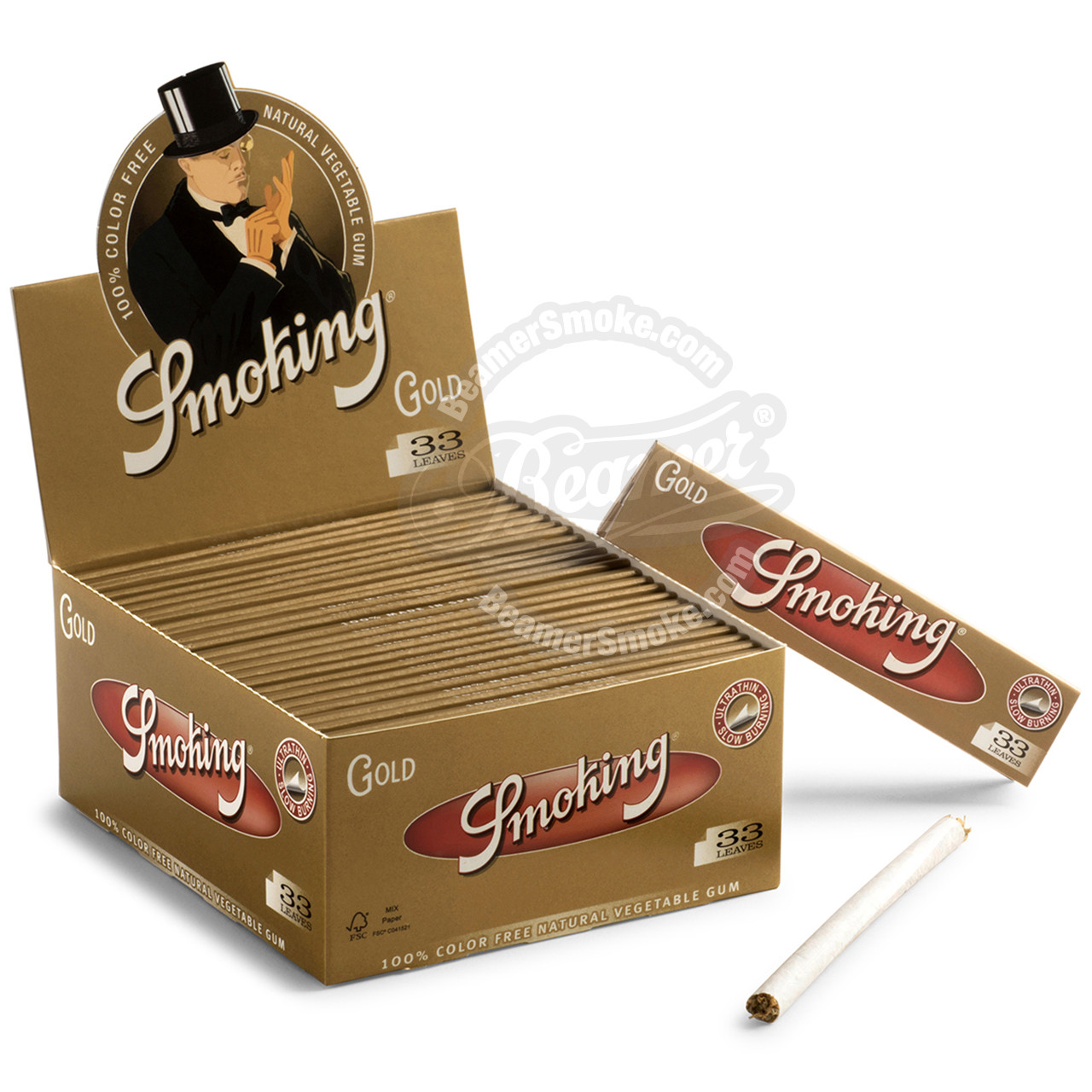 Smoking Kingsize Gold Rolling Paper Box 