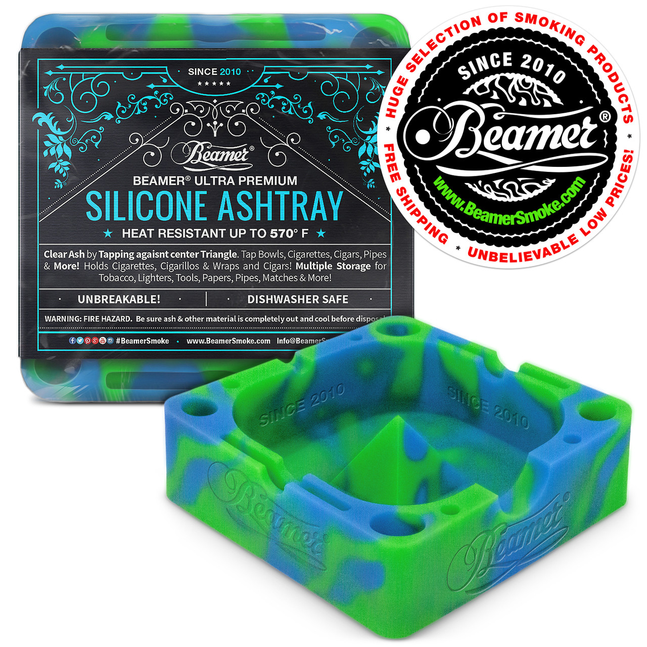 Glow-in-the-Dark Silicone Dab Containers  Buy Square Non-Stick Containers  for Wax, Shatter & Concentrates - Thick Ass Glass