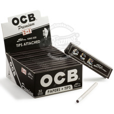OCB Premium King Size Rolling Papers with Rolling Tips