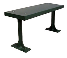 Locker Room Bench with Cast Iron Pedestal and Steel Seat