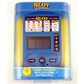 Electronic handheld slot machine game