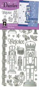 HOTP Dazzles NUTCRACKER Outline Stickers SILVER 2048