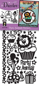 HOTP Dazzles Party Animals Black Stickers 2492