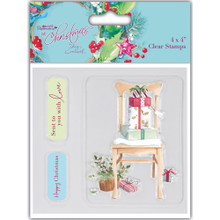 Lucy Cromwell At Christmas Chair Clear Stamp Set 4x4-inches