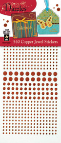 HOTP Dazzles N2457 Copper Jewel Outline Peel Sticker