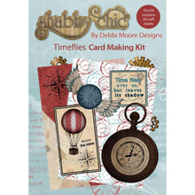 Shabby Chic TIMEFLIES Card Making Kit by Debbi Moore Designs 24 Craft Sheets with CD Rom! STEAMPUNK Style